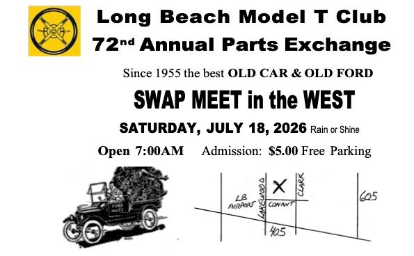 Long Beach Model T Swap Meet partial flyer July 2026